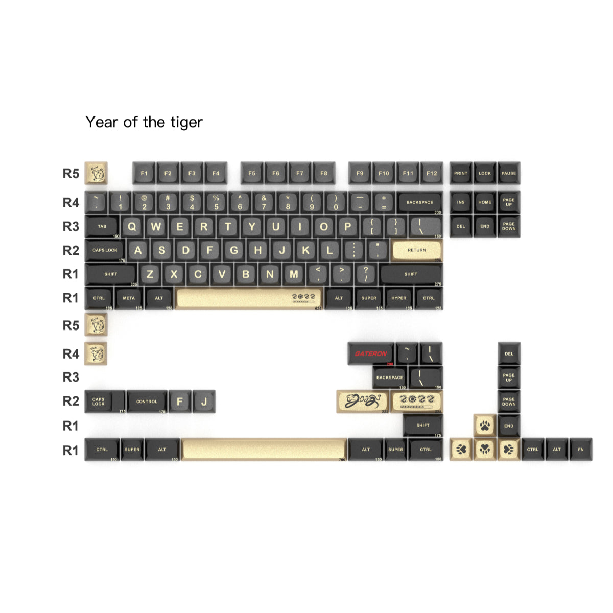 Gateron Aluminum Alloy Full Set Keycap Set-115